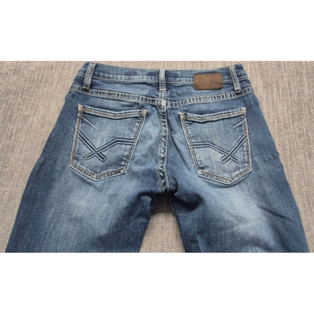 BKE Carter straight leg women denim blue jeans sz 31L Cotton stretch medium wash - Picture 14 of 15